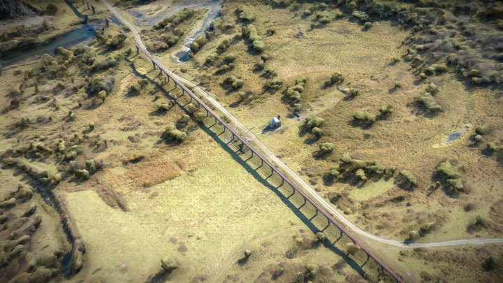 Oil pipeline, wetland and river – Gratis 3D-model STL