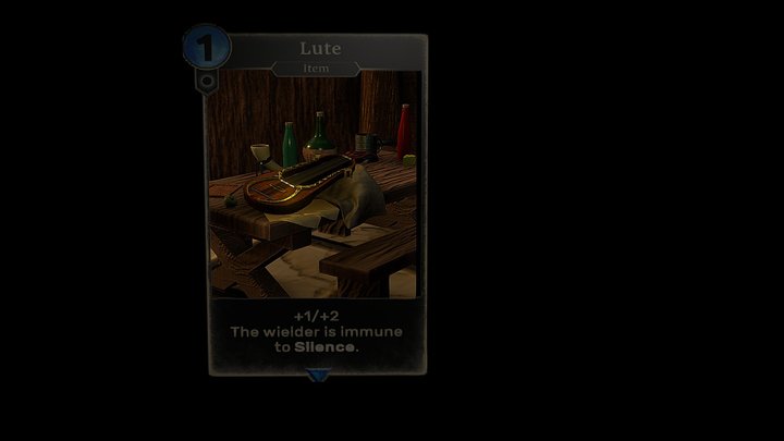Lute Card - The Elder Scroll: Legends 3D Model