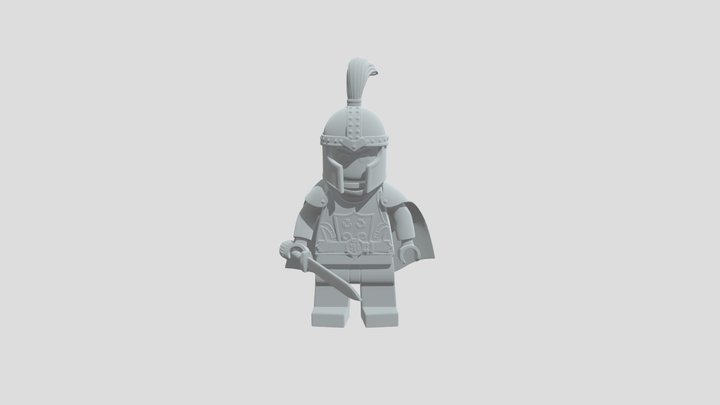Un soldat lego stylisé médiéval 3D Model