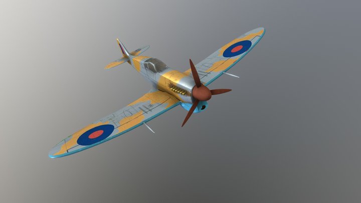 Spitfire Vb Trop 3D Model