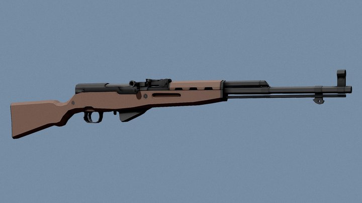 3D model Sniper Rifle Snipex Alligator VR / AR / low-poly rigged