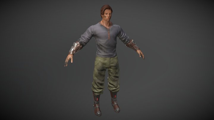 Character science fiction 3D Model