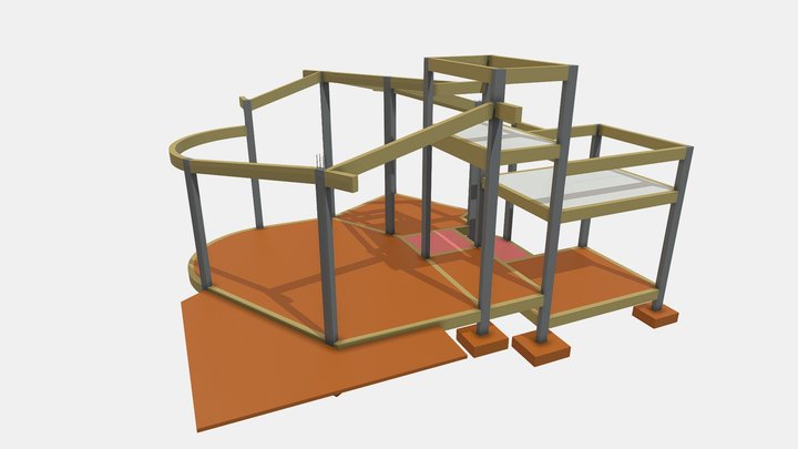 ENGEMOST - Casa Luciana - Projeto Estrutural 3D Model