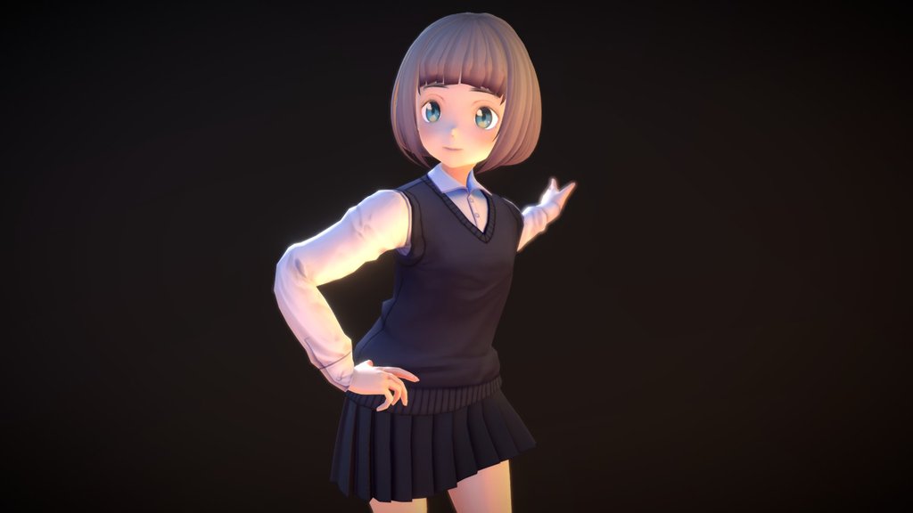 Vivi manga student girl style