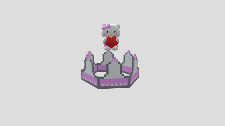 hello kitty 8bit 3D Model