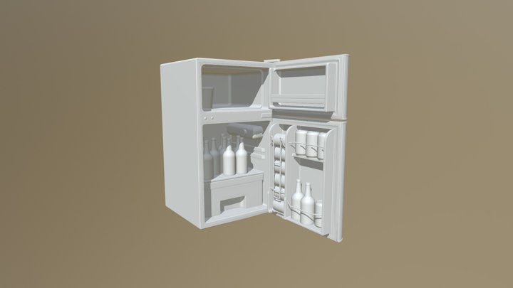 Minifridge Highpoly 3D Model