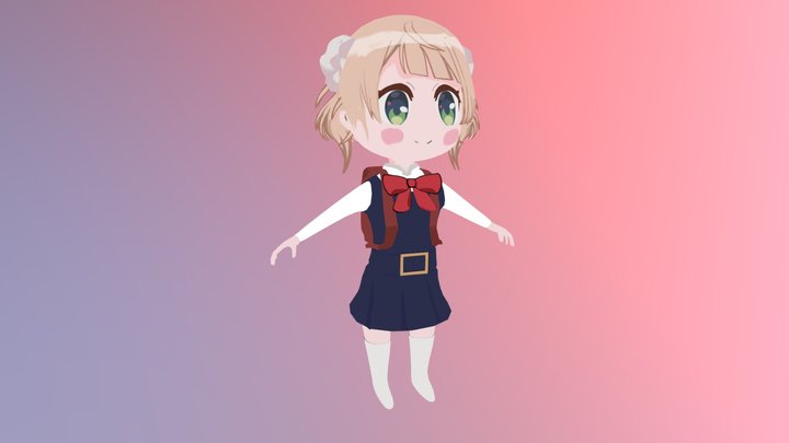 Shigure Ui Loli God Requiem anime girl 3d model 3D Model