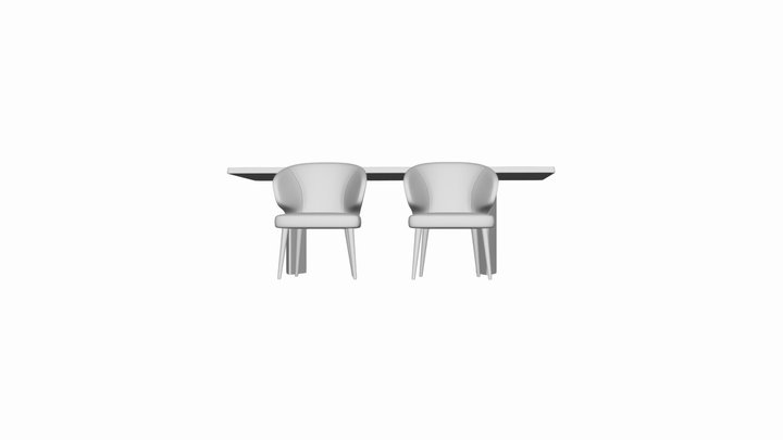 Minotti стул Aston стол MORGAN 3D Model