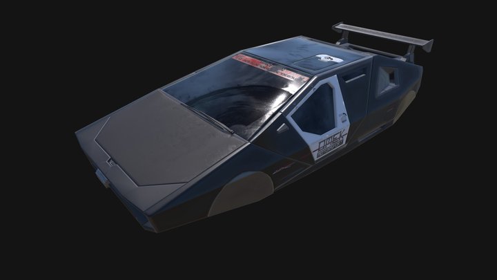 Cyberpunk Hovercar 3D Model