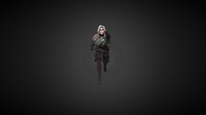 AZRI Walk Cycle, Idle, and Run Animation 3D Model