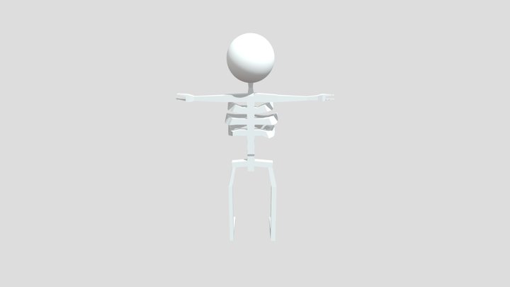 Lowpoly Skeleton 3D Model