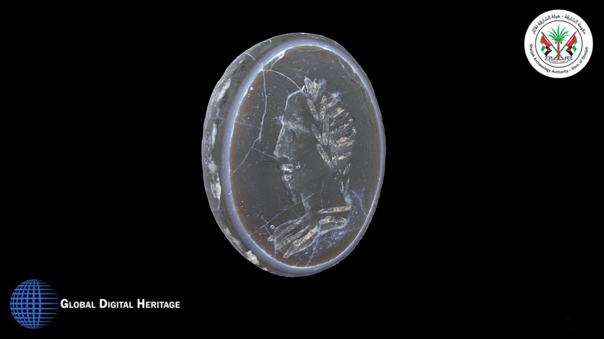 Carnelian intaglio, Roman portrait, shariah