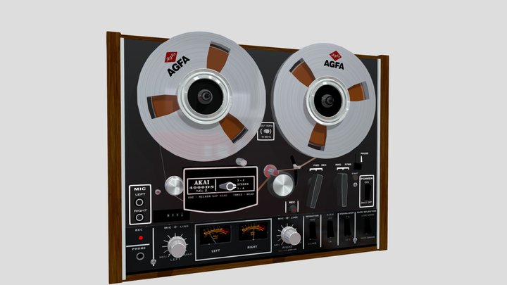 AKAI 4000DS MkII Black 3D Model