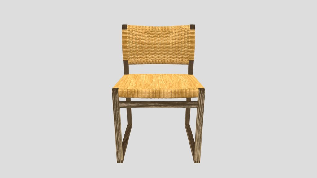 Fredericia Bm61 Cane Wicker Chair