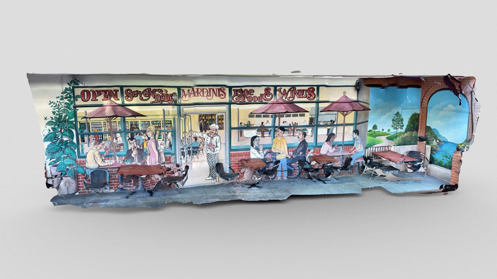 Day 54: Mardini's Deli Cafe mural - 1scanaday