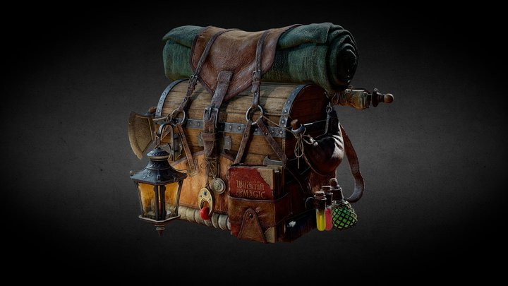 Dark Magic Chest Backpack 3D Model