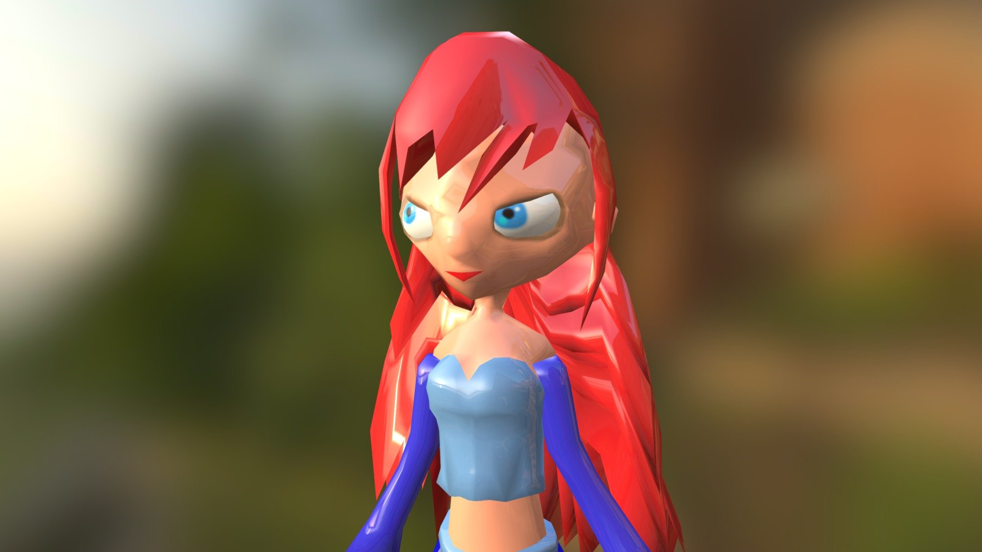Lowpoly Angry Girl - 3D model by Jim Alves (@jimalvess) [7d828df ...