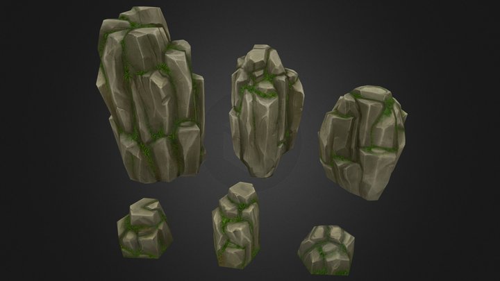 Rock Formation Pack 4 3D Model