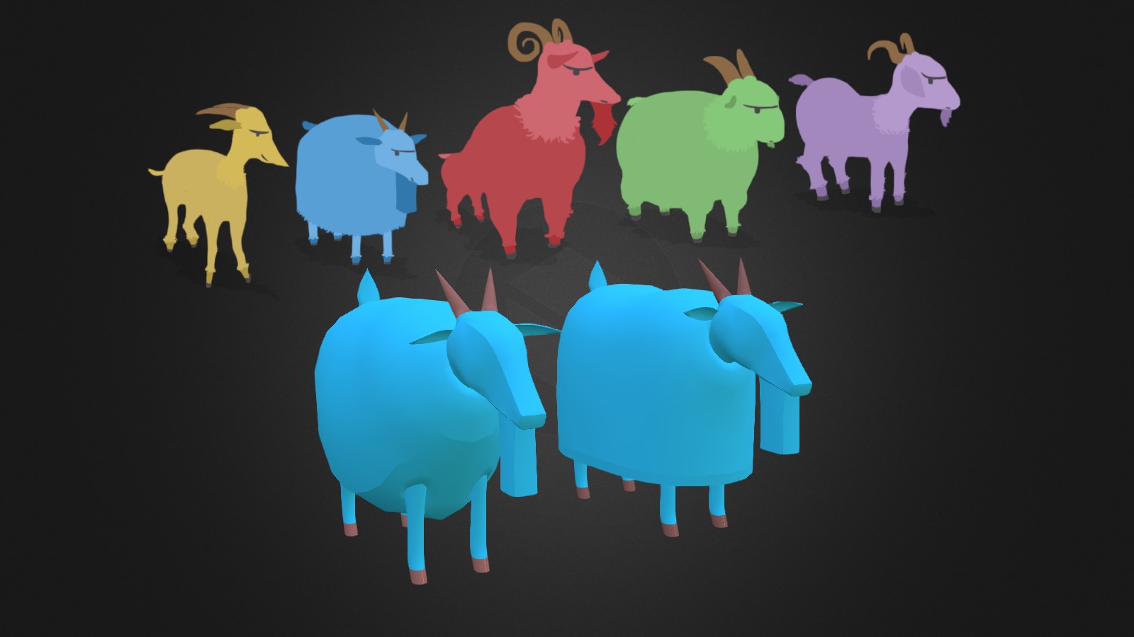 Goat Concept Changes - Blue