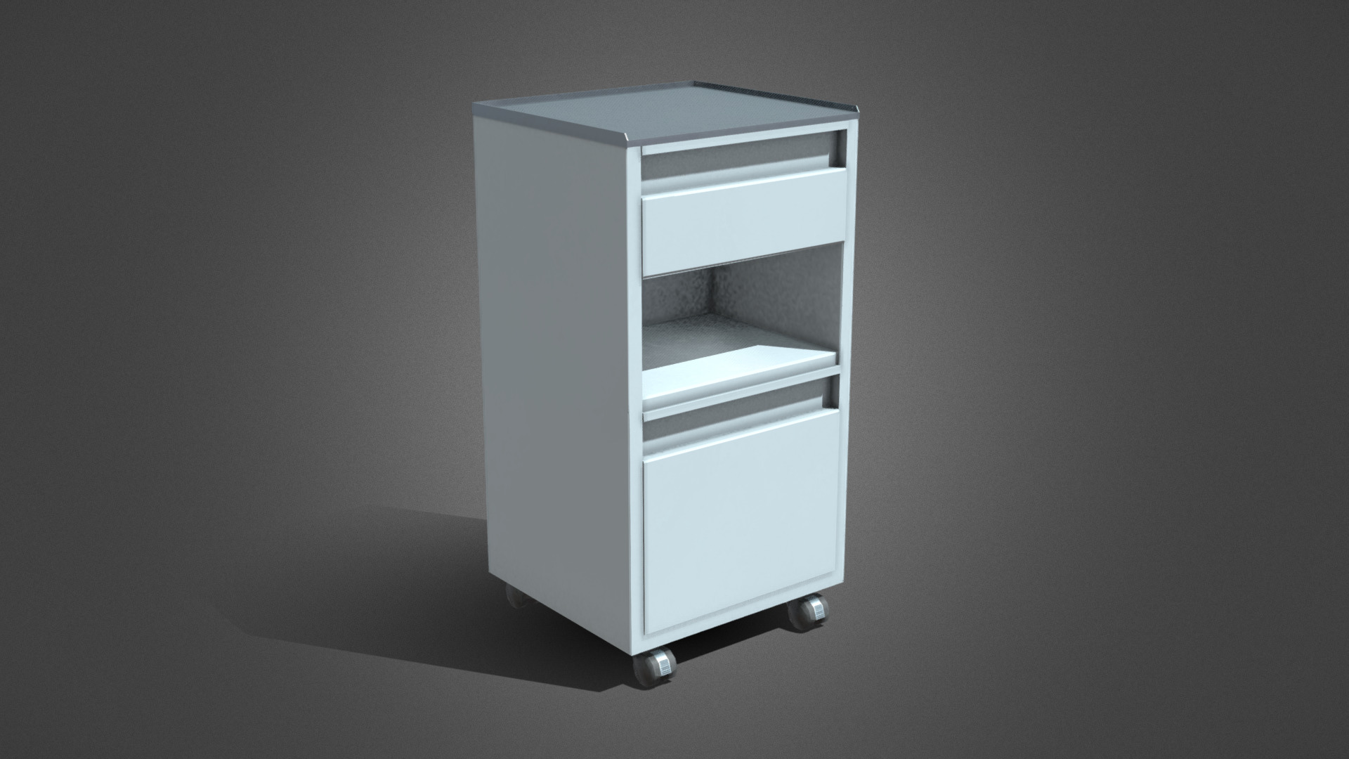 3D model Medical Table3 - This is a 3D model of the Medical Table3. The 3D model is about a white box with a light on top.