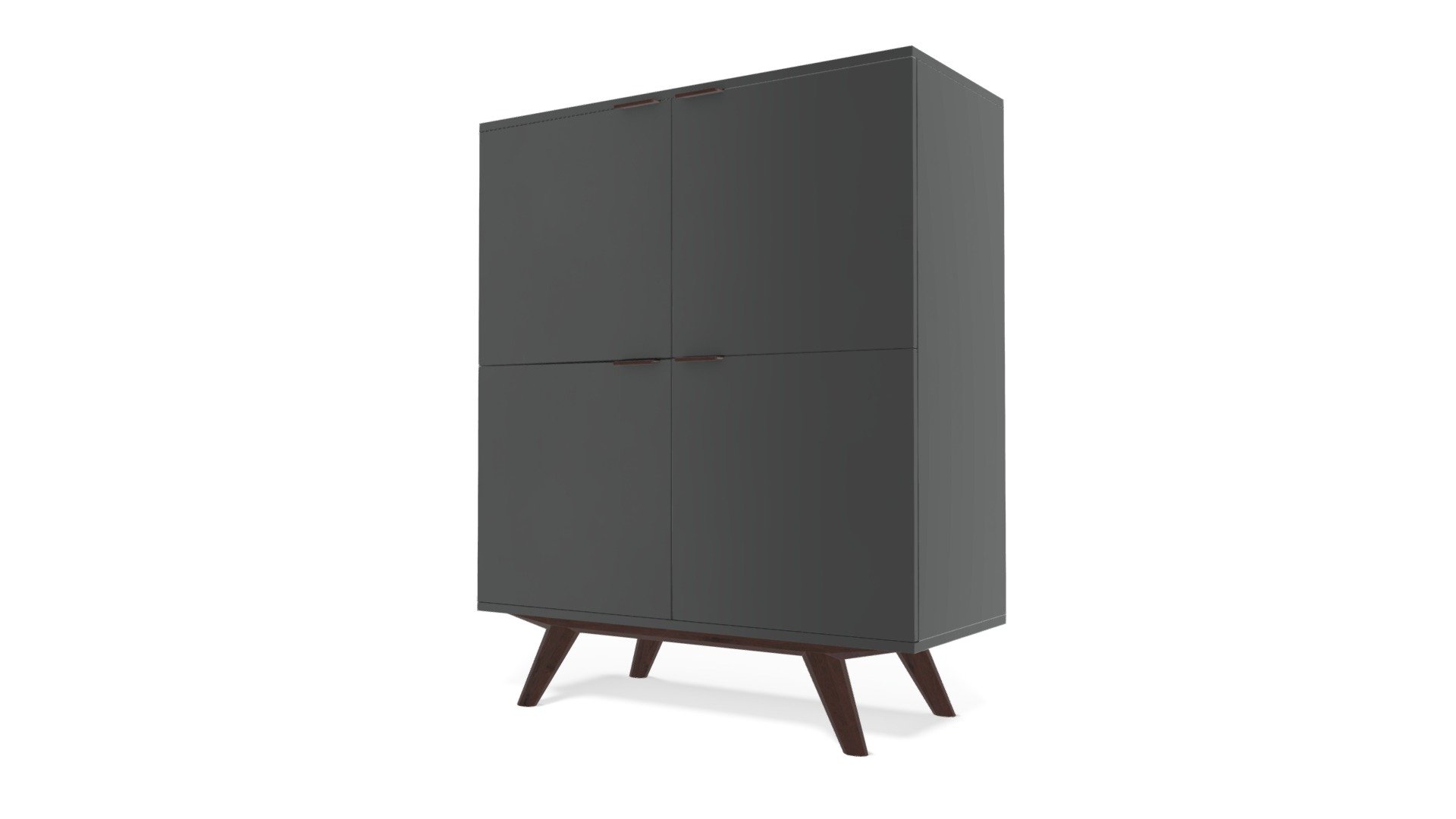 Aveiro Cabinet, Dark Stain Oak and Grey