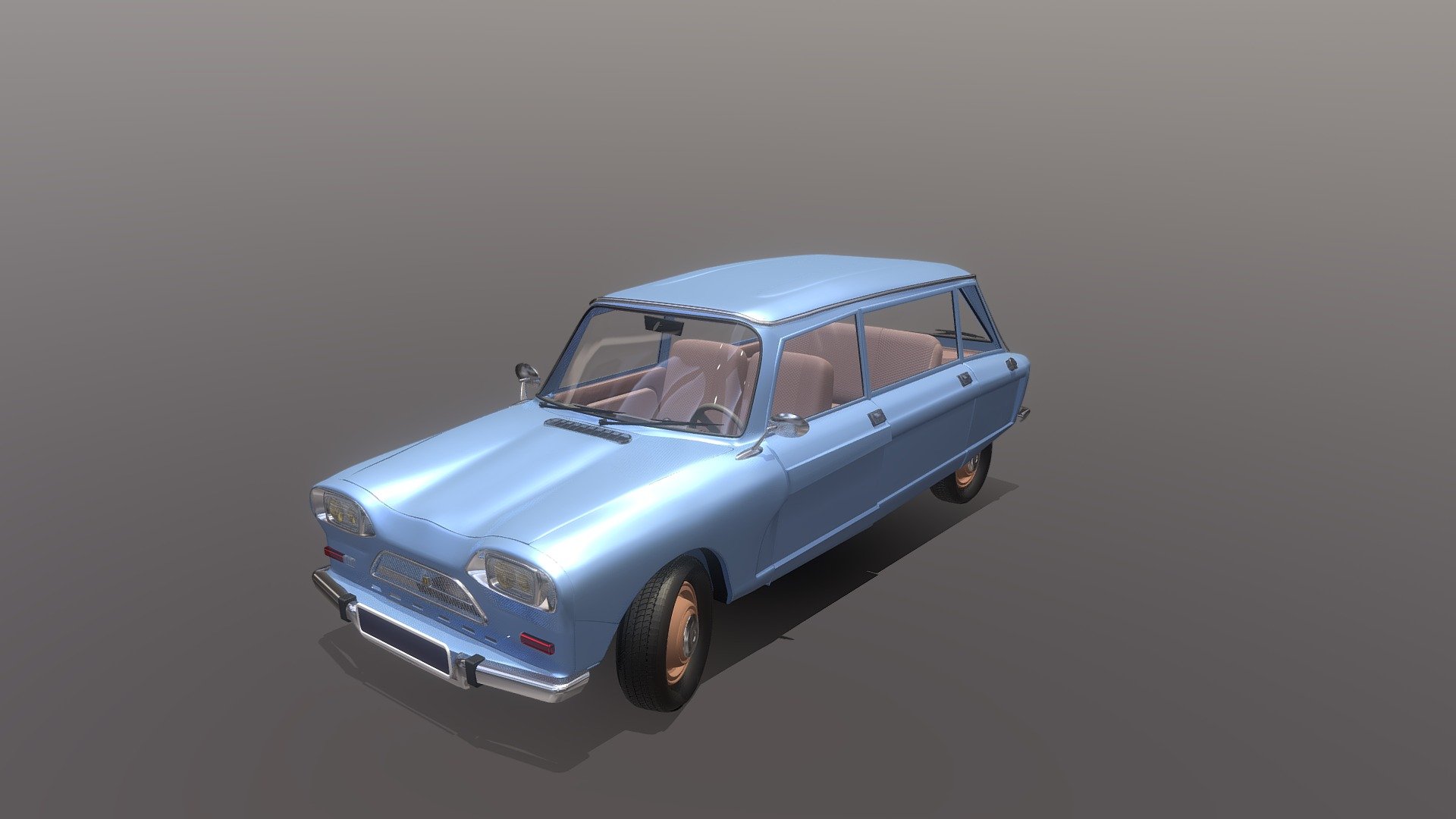 Citoën Ami 8 - Download Free 3D model by klaxoneer (@klaxoneer