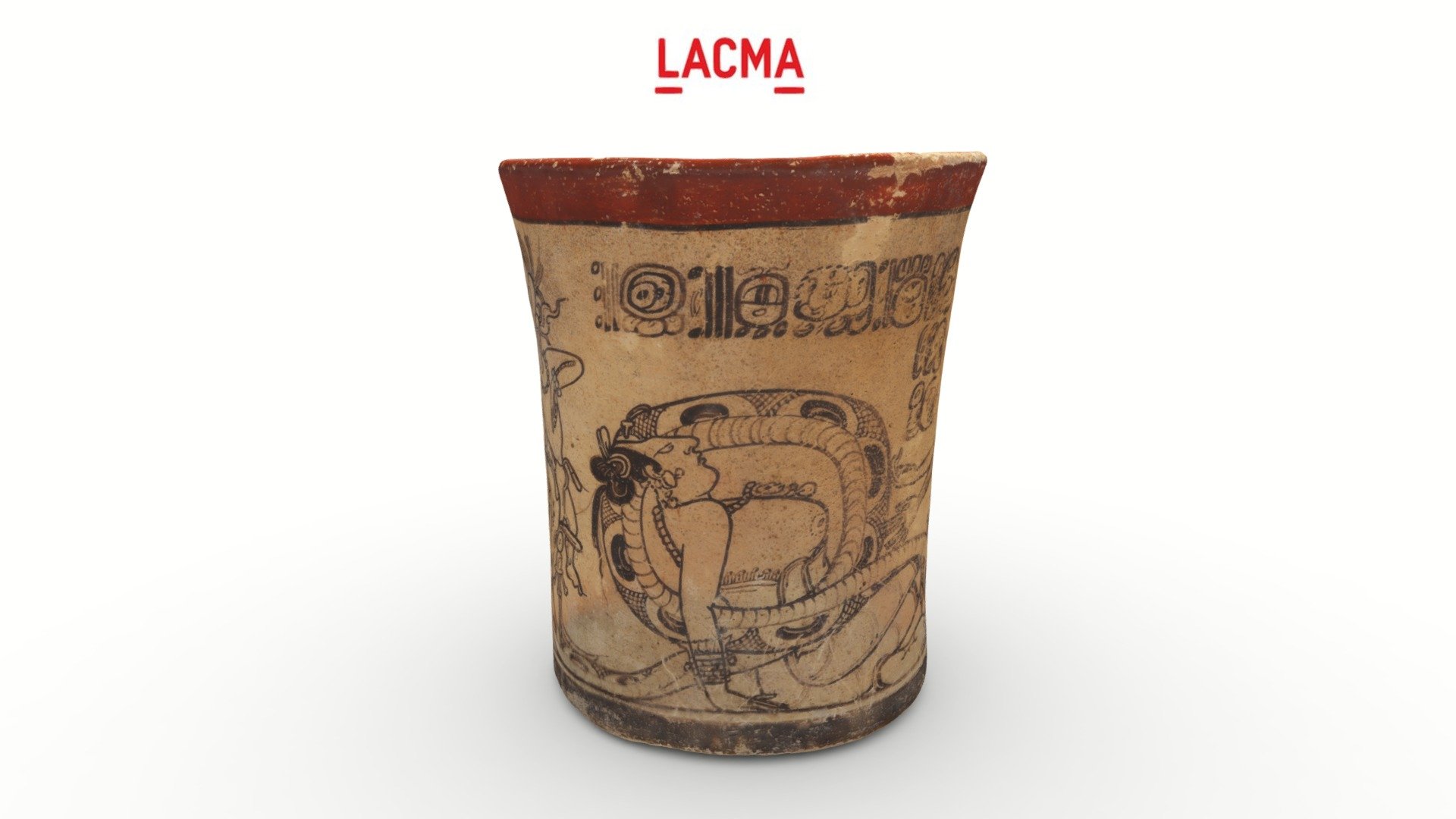 Codex-Style Vase with "Snake Lady" Scene [#1]