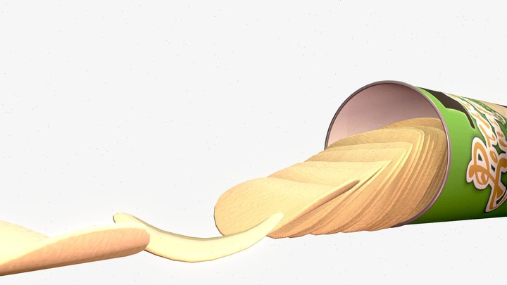 Potato Chips - Sour Cream & Onion 3D Model