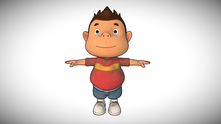 Toon Boy 3D Model