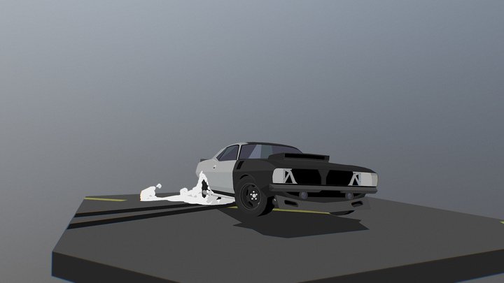 `cuda Outlaw Diorama 3D Model