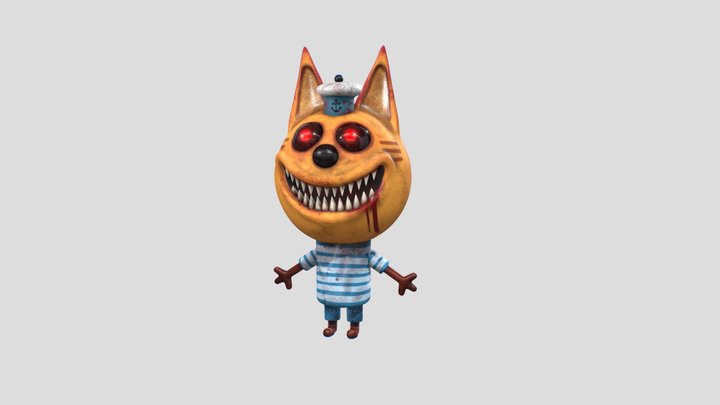 Три Кота Ехе ( Коржик ехе) 3д модель 3D Model