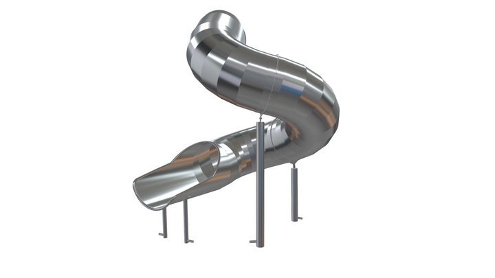 ГТП2500_340_01_00_000 - Горка тоннельная поворот 3D Model