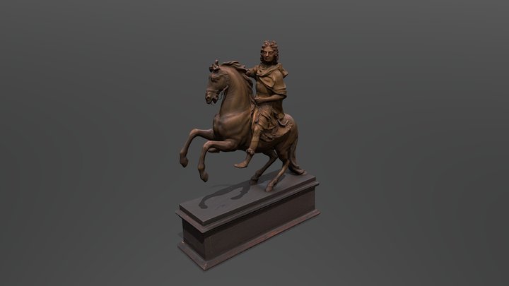 Ludwik XIV na koniu Posążek - model 3D