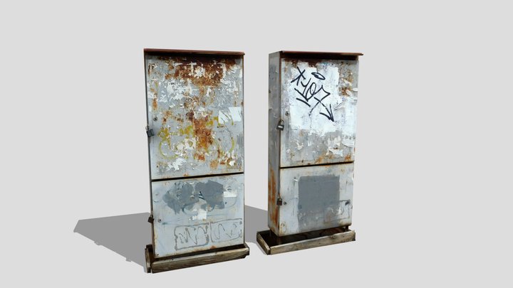 Rusty street electrical boxes #1 – Modello 3D gratuito STL