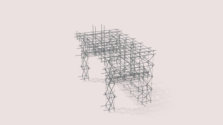 Pergula 3D scaffolding 3D Model