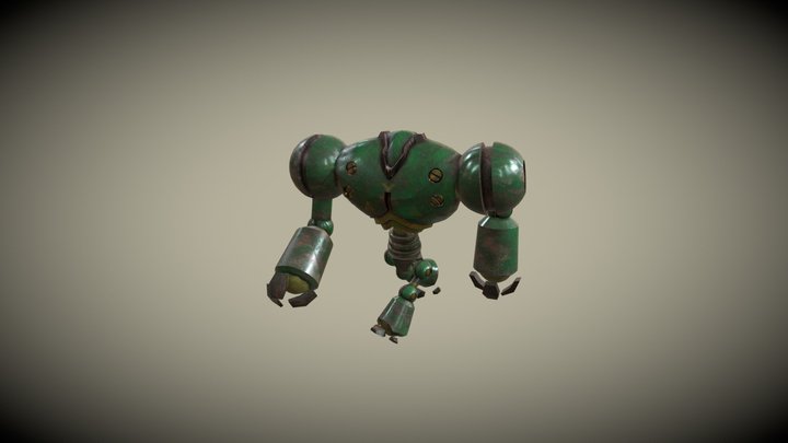 Final Animated Textured Robot 3D Model