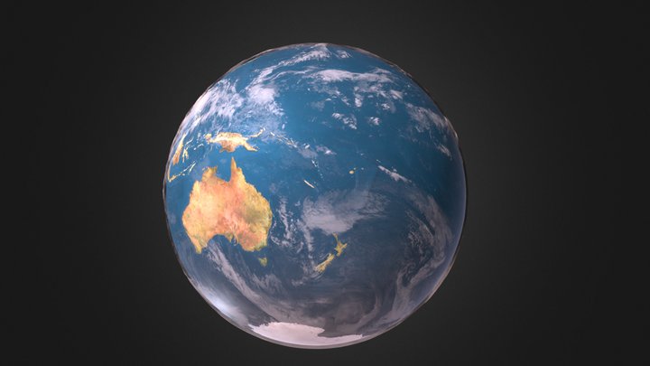Earth And Clouds 3D Model