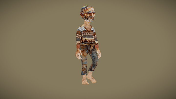 Stylized old man 3D Model
