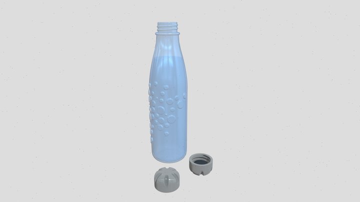 Sparkling water bottle design 3D Model