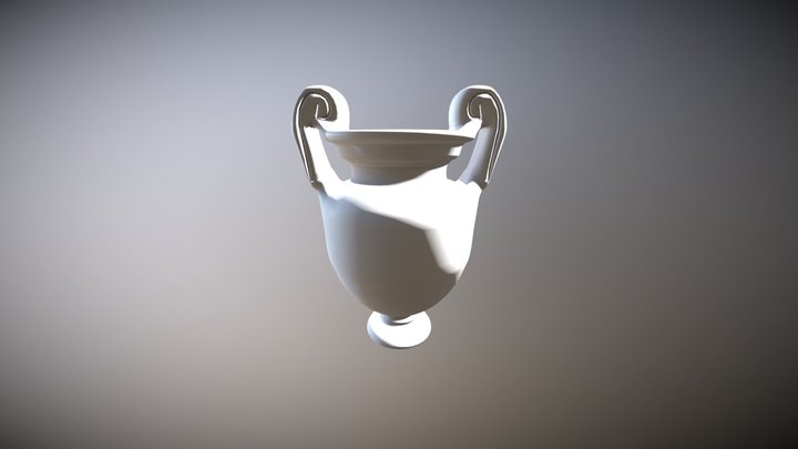 Volute Krater Low Poly 3D Model