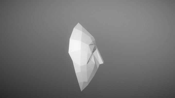 Mask Low poly for Chucho 3D Model