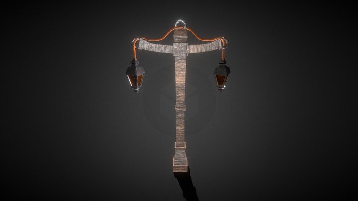 Lampadaire Fantasy 3D Model