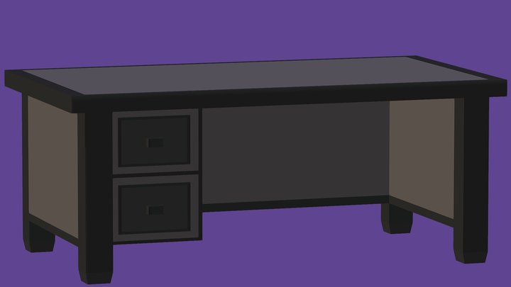 Low-Poly Modern Table 3D Model