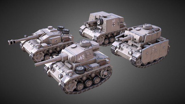 Mini Panzers 3D Model