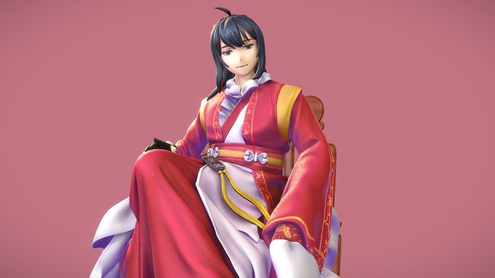 Zhou Lihui Handsome man in Hanfu 3D Model