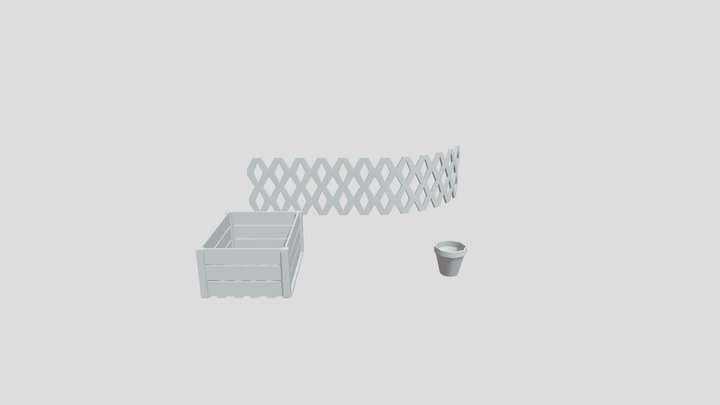 Grandma House - 3 Simple props 3D Model