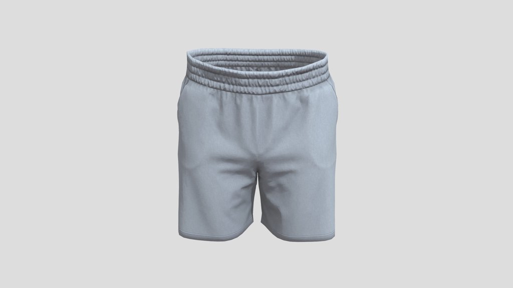 Gray Cotton Shorts With Pockets