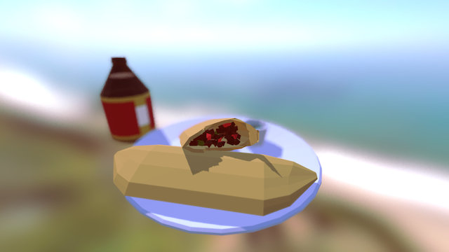 3dcember day 1: Empanada 3D Model