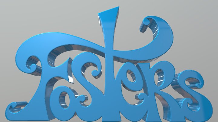 Foster's wordmark 3D Model