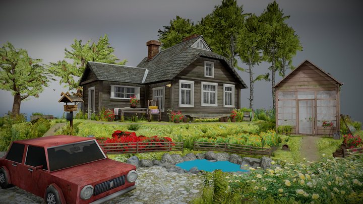 dae_diorama_-_grandmas_house 3D Model